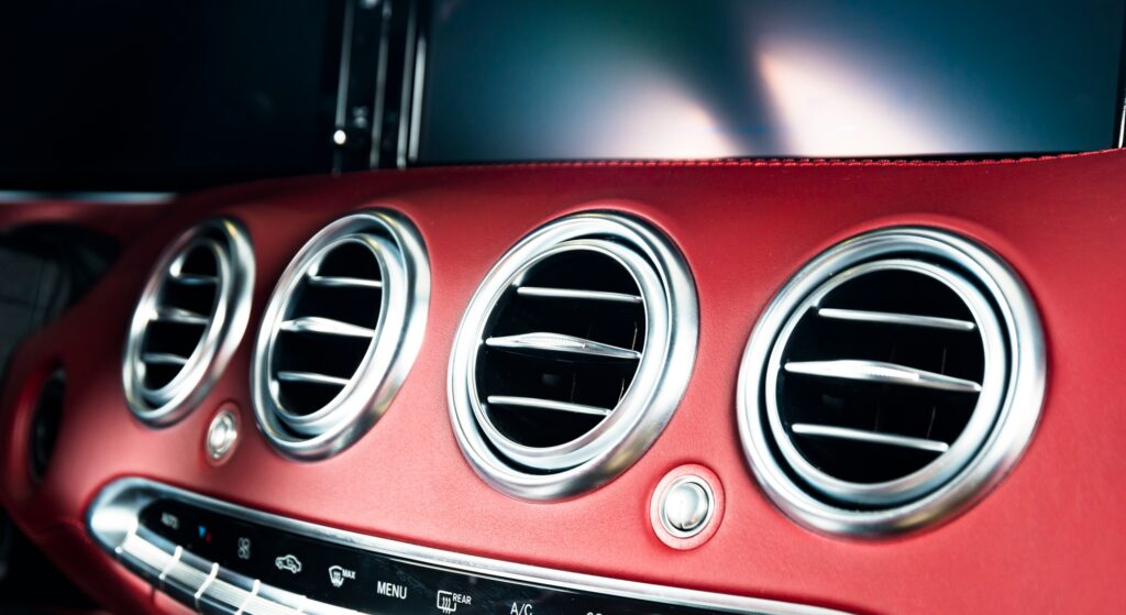 Modern car interior details